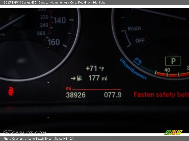 Alpine White / Coral Red/Black Highlight 2015 BMW 4 Series 435i Coupe