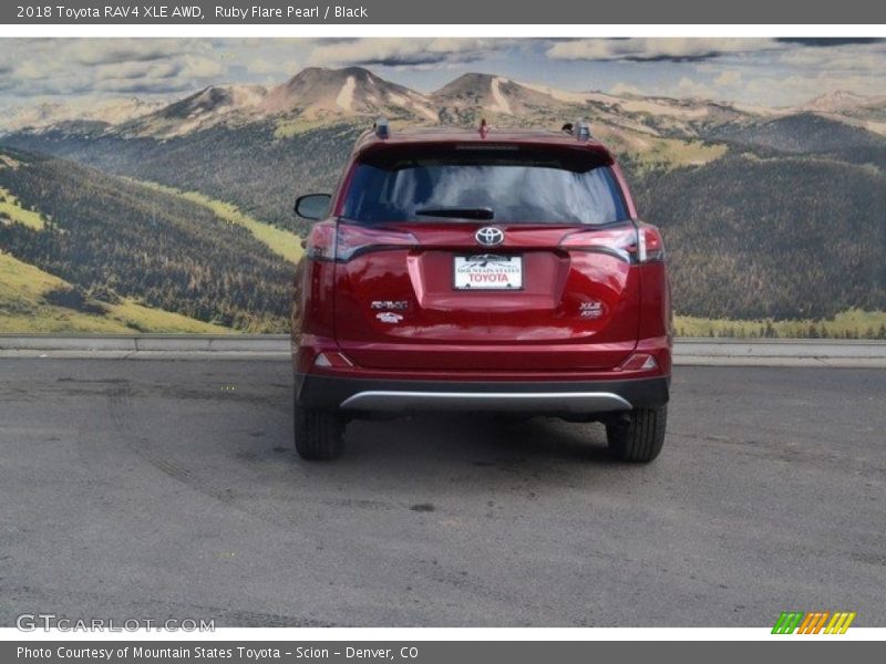 Ruby Flare Pearl / Black 2018 Toyota RAV4 XLE AWD