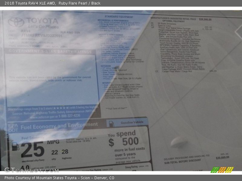 Ruby Flare Pearl / Black 2018 Toyota RAV4 XLE AWD