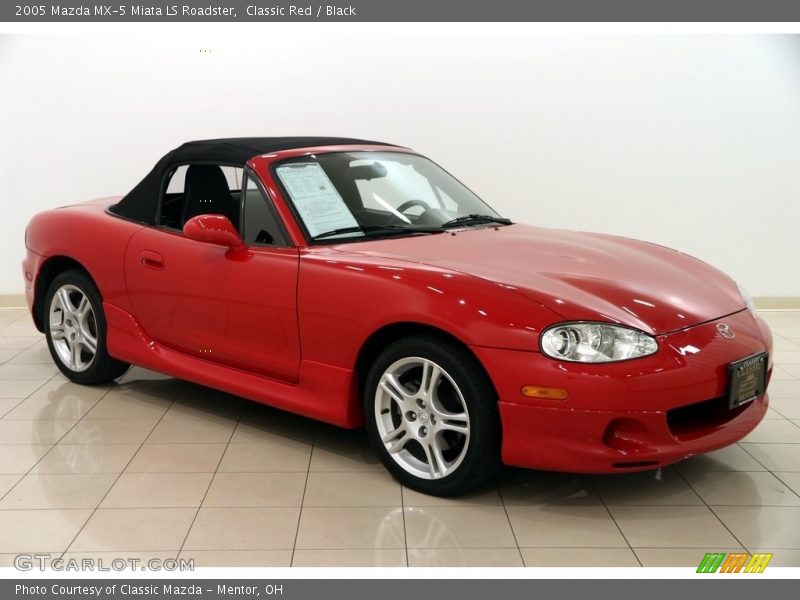 Classic Red / Black 2005 Mazda MX-5 Miata LS Roadster