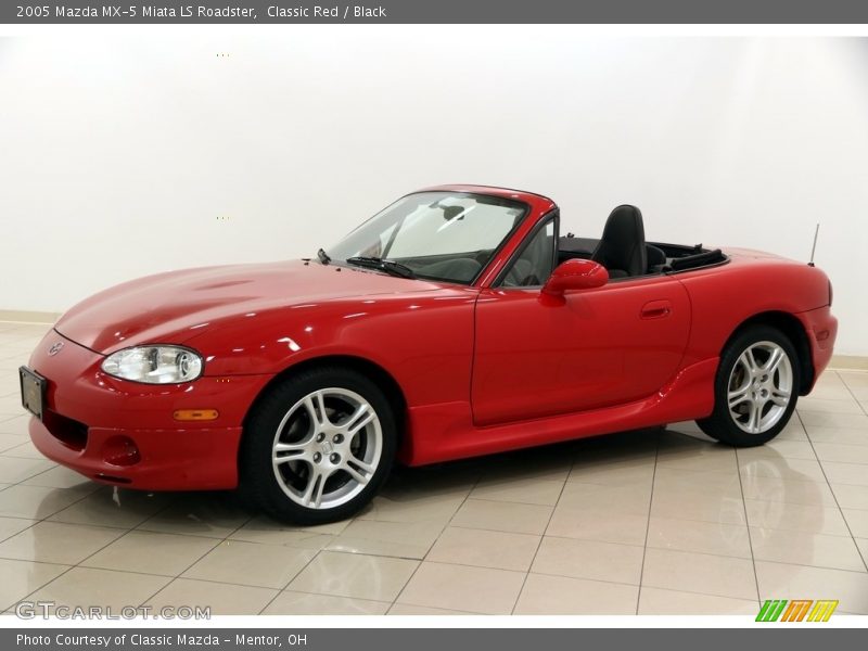 Classic Red / Black 2005 Mazda MX-5 Miata LS Roadster