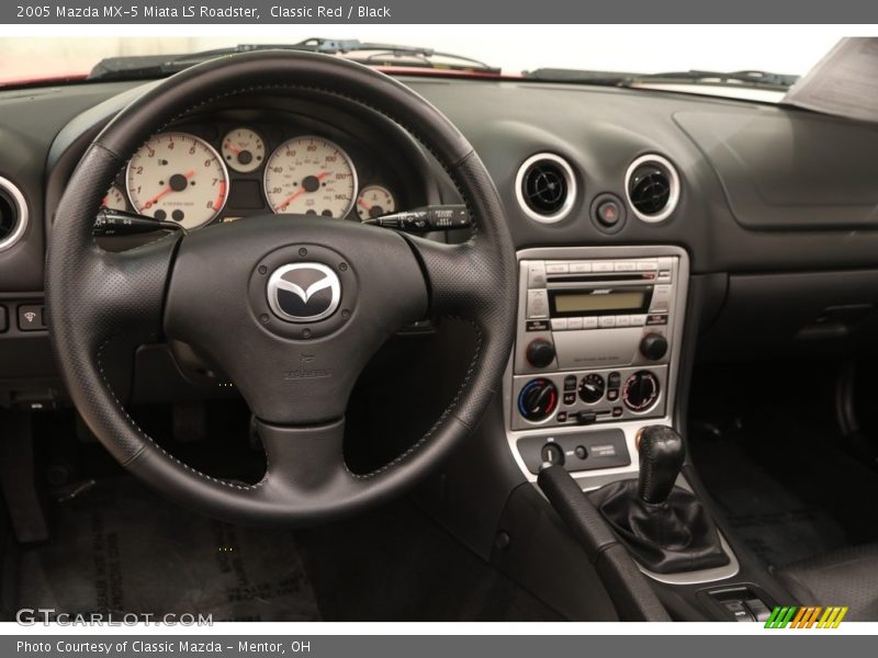 Classic Red / Black 2005 Mazda MX-5 Miata LS Roadster