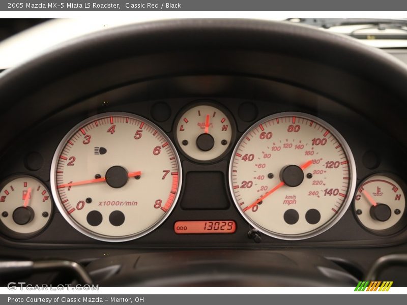 Classic Red / Black 2005 Mazda MX-5 Miata LS Roadster