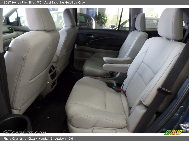 Steel Sapphire Metallic / Gray 2017 Honda Pilot Elite AWD