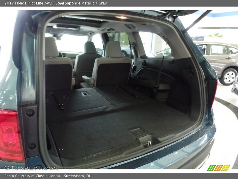 Steel Sapphire Metallic / Gray 2017 Honda Pilot Elite AWD