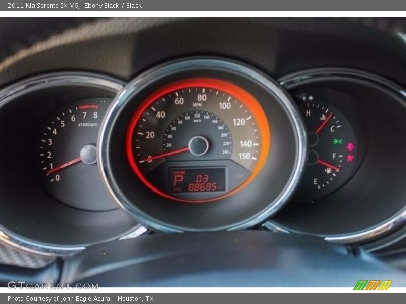 Ebony Black / Black 2011 Kia Sorento SX V6