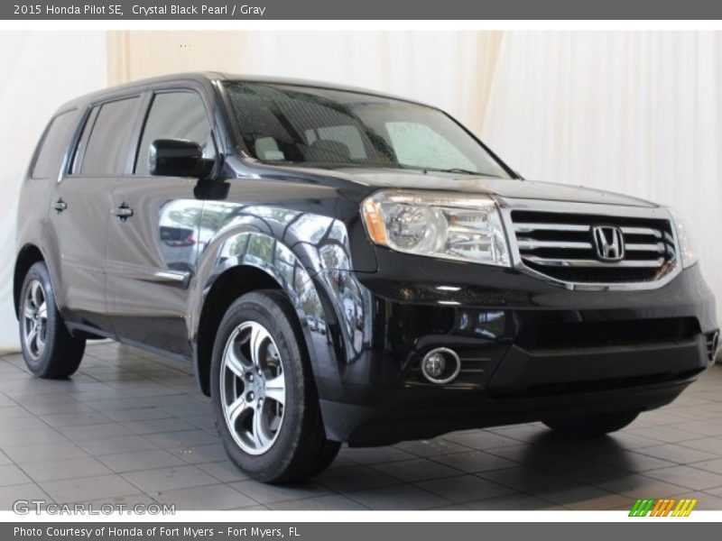 Crystal Black Pearl / Gray 2015 Honda Pilot SE