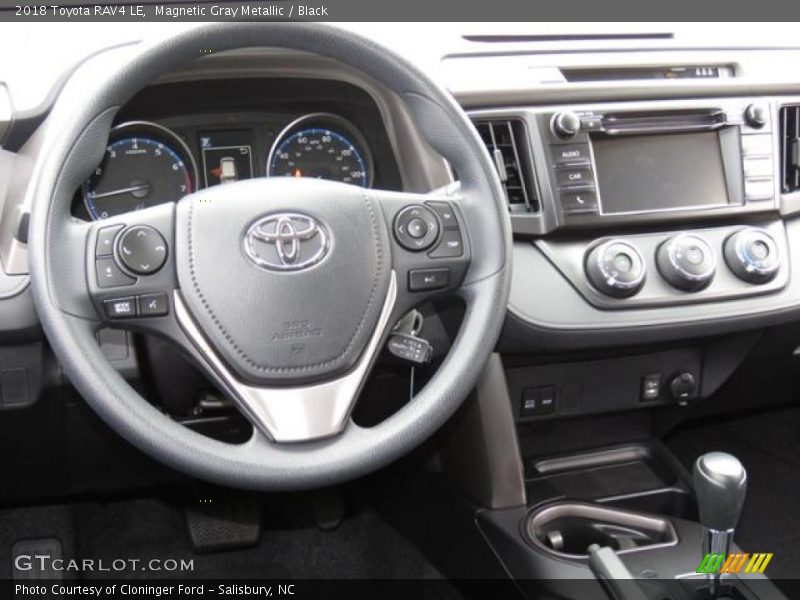 Magnetic Gray Metallic / Black 2018 Toyota RAV4 LE