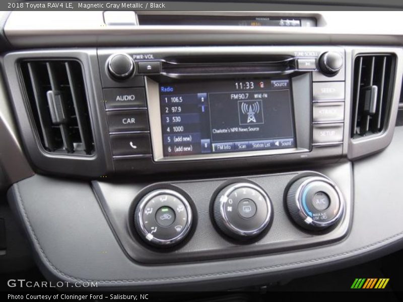 Magnetic Gray Metallic / Black 2018 Toyota RAV4 LE