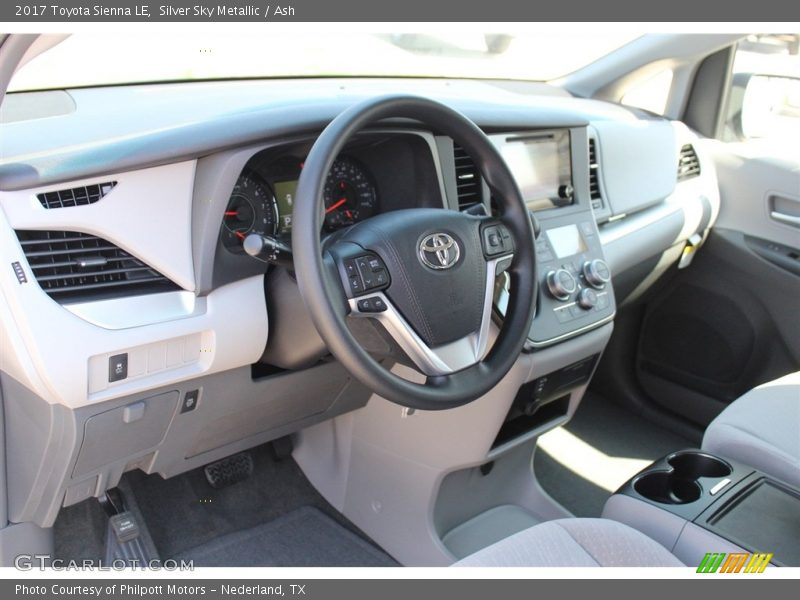 Silver Sky Metallic / Ash 2017 Toyota Sienna LE