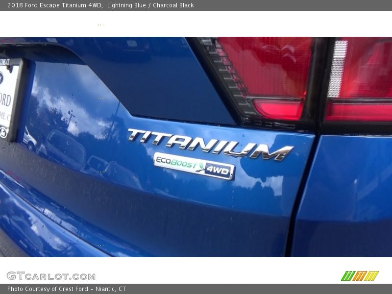 Lightning Blue / Charcoal Black 2018 Ford Escape Titanium 4WD