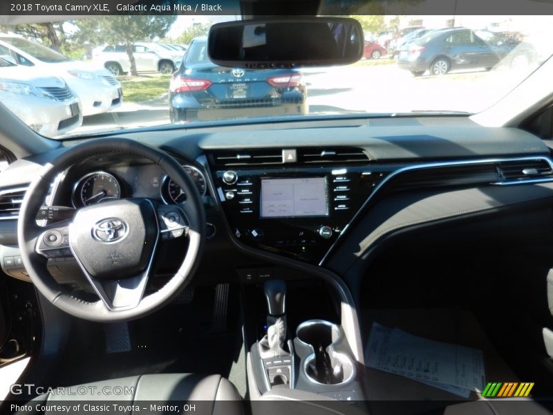 Galactic Aqua Mica / Black 2018 Toyota Camry XLE