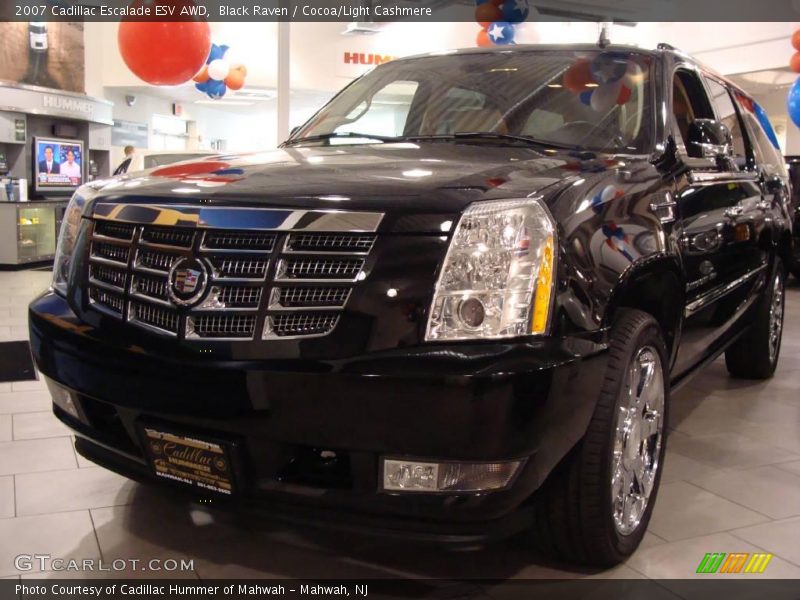 Black Raven / Cocoa/Light Cashmere 2007 Cadillac Escalade ESV AWD