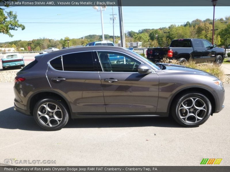 Vesuvio Gray Metallic / Black/Black 2018 Alfa Romeo Stelvio AWD