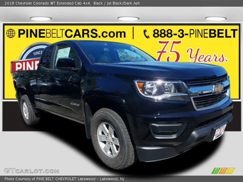 Black / Jet Black/Dark Ash 2018 Chevrolet Colorado WT Extended Cab 4x4