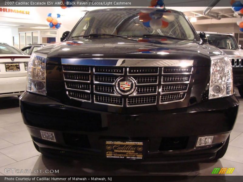 Black Raven / Cocoa/Light Cashmere 2007 Cadillac Escalade ESV AWD