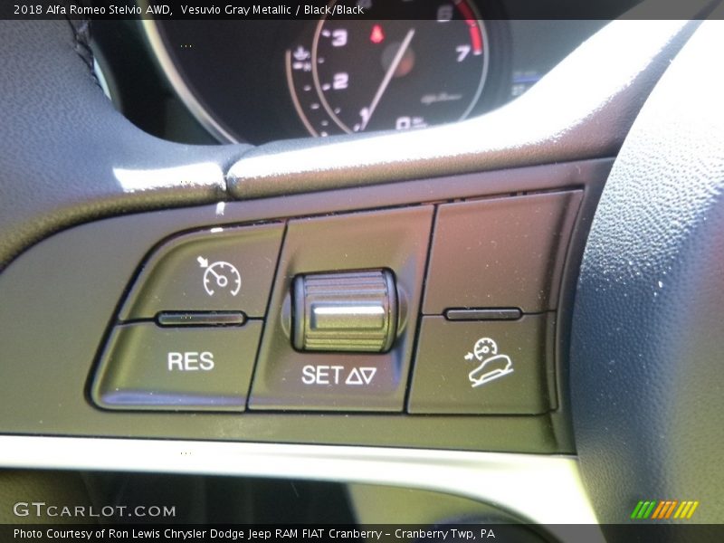 Vesuvio Gray Metallic / Black/Black 2018 Alfa Romeo Stelvio AWD