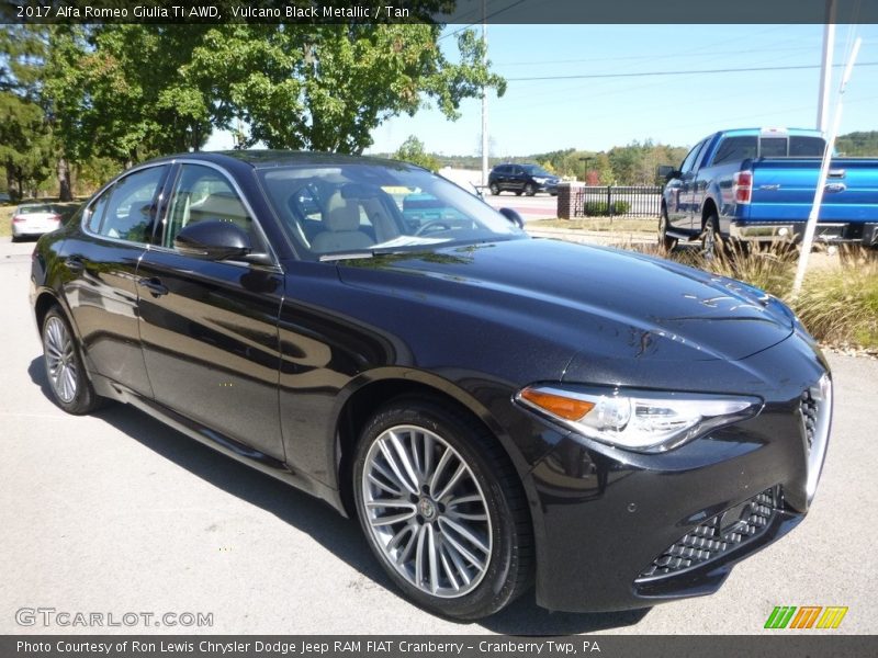 Vulcano Black Metallic / Tan 2017 Alfa Romeo Giulia Ti AWD