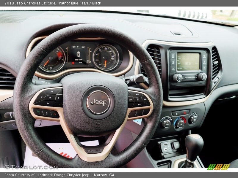 Patriot Blue Pearl / Black 2018 Jeep Cherokee Latitude