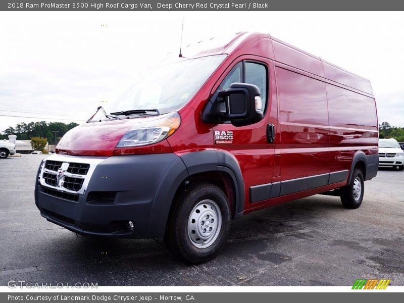 Deep Cherry Red Crystal Pearl / Black 2018 Ram ProMaster 3500 High Roof Cargo Van