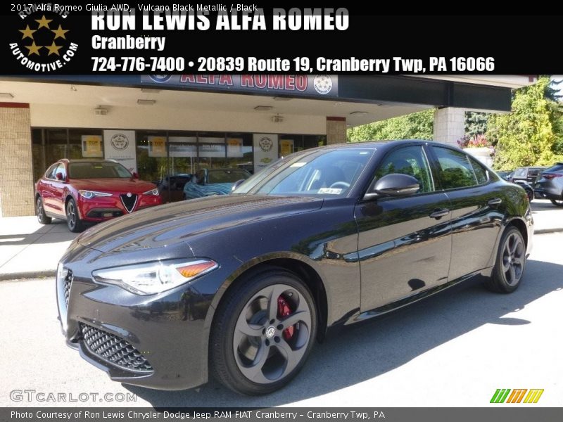 Vulcano Black Metallic / Black 2017 Alfa Romeo Giulia AWD