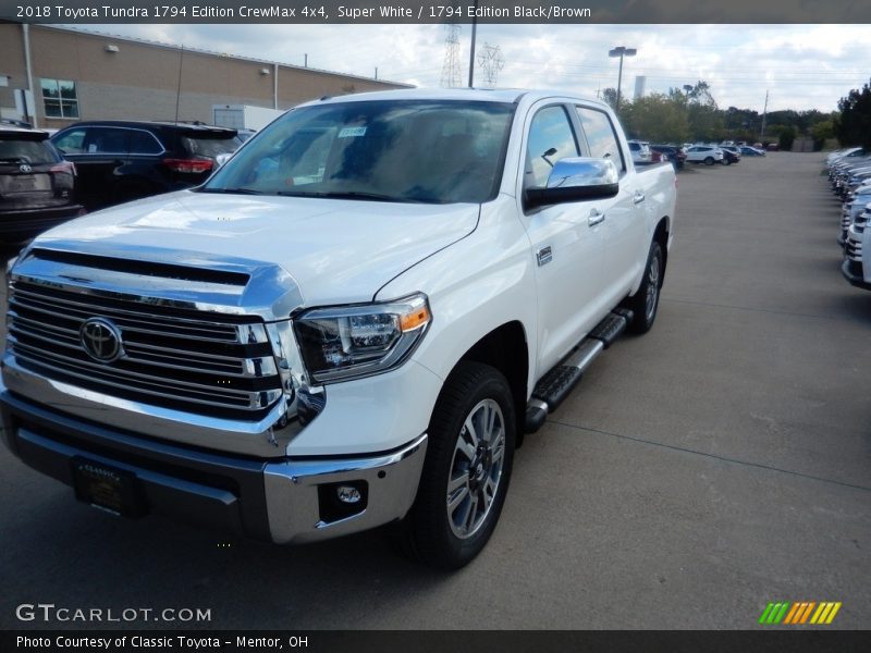 Super White / 1794 Edition Black/Brown 2018 Toyota Tundra 1794 Edition CrewMax 4x4