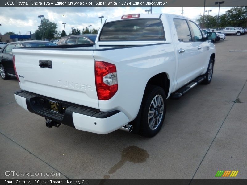 Super White / 1794 Edition Black/Brown 2018 Toyota Tundra 1794 Edition CrewMax 4x4