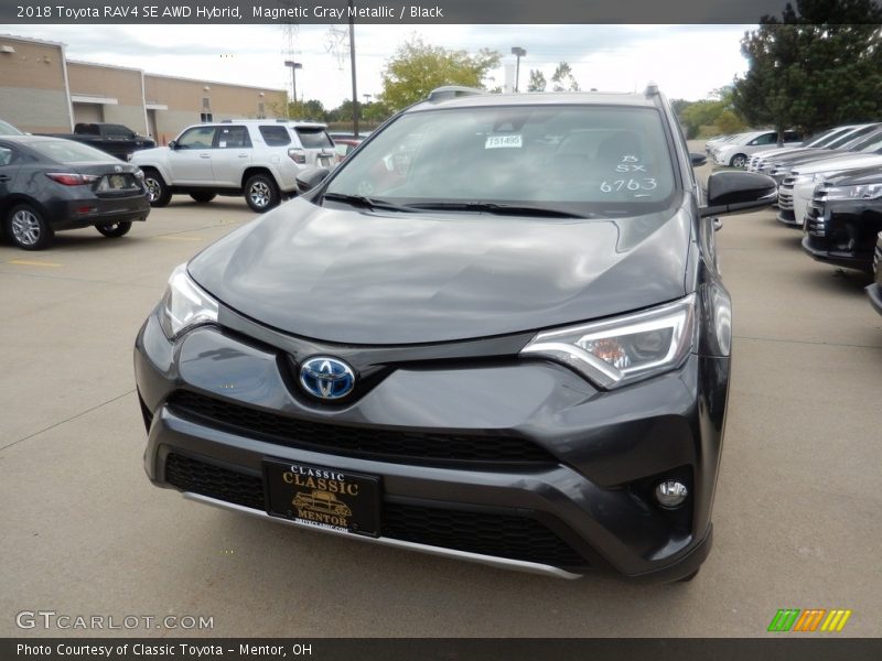Magnetic Gray Metallic / Black 2018 Toyota RAV4 SE AWD Hybrid