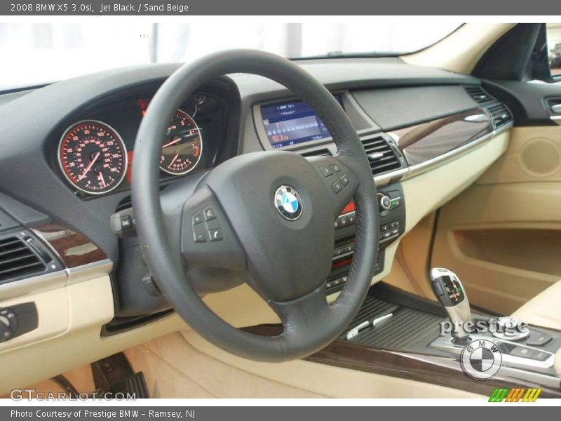 Jet Black / Sand Beige 2008 BMW X5 3.0si