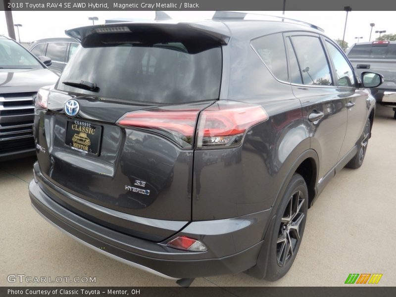 Magnetic Gray Metallic / Black 2018 Toyota RAV4 SE AWD Hybrid