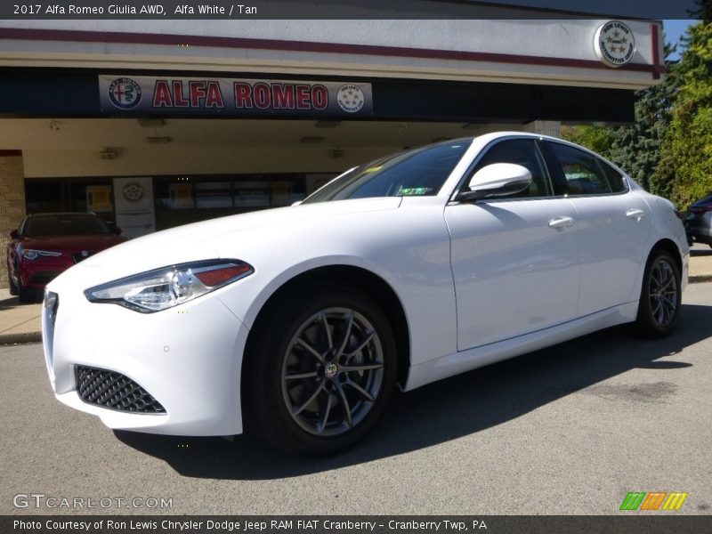 Alfa White / Tan 2017 Alfa Romeo Giulia AWD