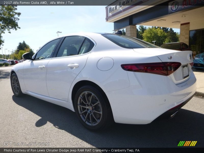 Alfa White / Tan 2017 Alfa Romeo Giulia AWD