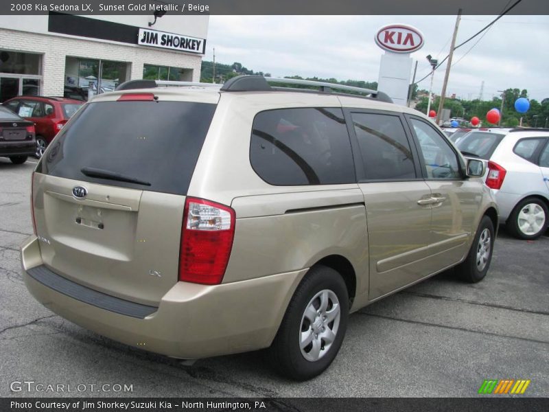 Sunset Gold Metallic / Beige 2008 Kia Sedona LX