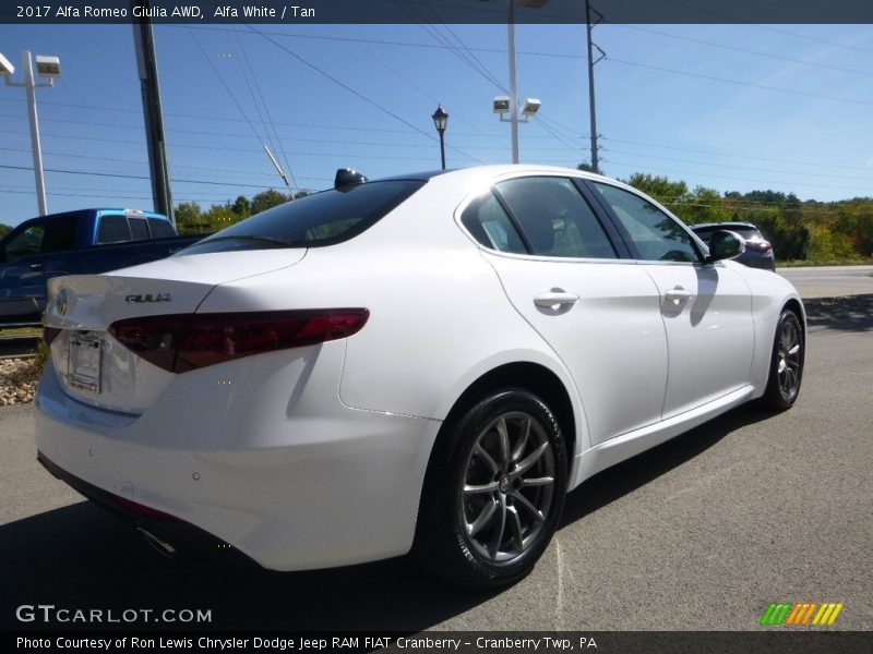 Alfa White / Tan 2017 Alfa Romeo Giulia AWD