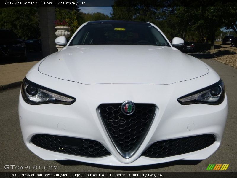 Alfa White / Tan 2017 Alfa Romeo Giulia AWD