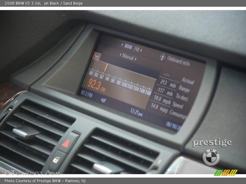 Jet Black / Sand Beige 2008 BMW X5 3.0si