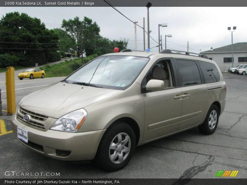 Sunset Gold Metallic / Beige 2008 Kia Sedona LX