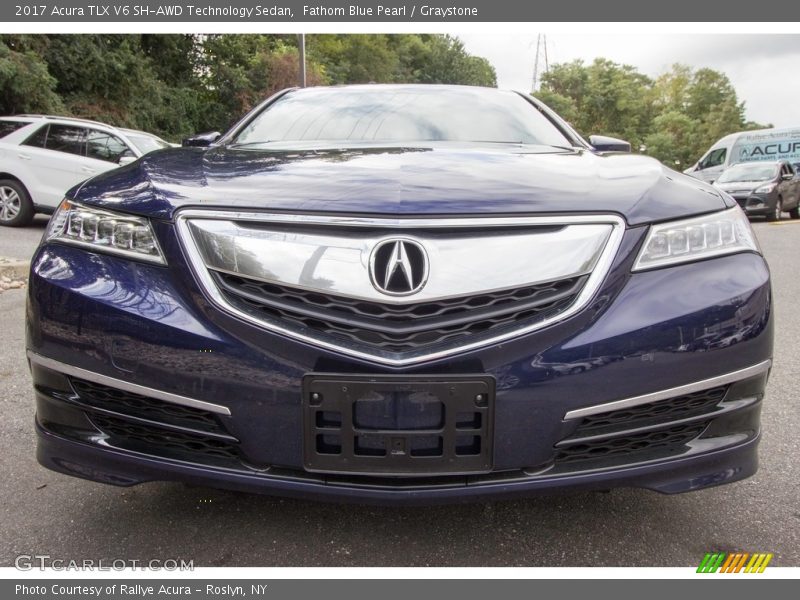 Fathom Blue Pearl / Graystone 2017 Acura TLX V6 SH-AWD Technology Sedan