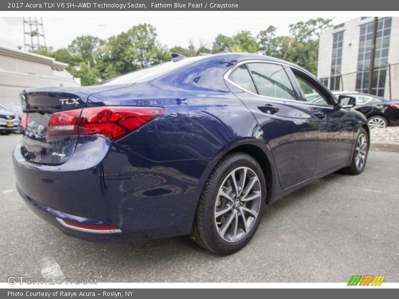 Fathom Blue Pearl / Graystone 2017 Acura TLX V6 SH-AWD Technology Sedan