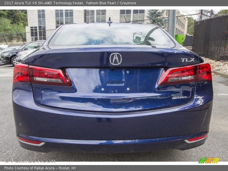 Fathom Blue Pearl / Graystone 2017 Acura TLX V6 SH-AWD Technology Sedan