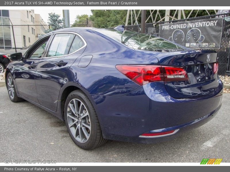 Fathom Blue Pearl / Graystone 2017 Acura TLX V6 SH-AWD Technology Sedan