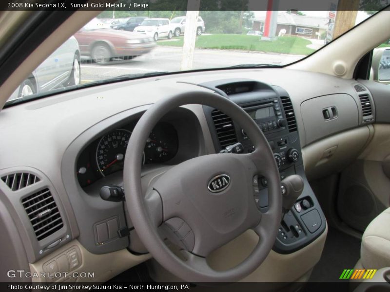 Sunset Gold Metallic / Beige 2008 Kia Sedona LX