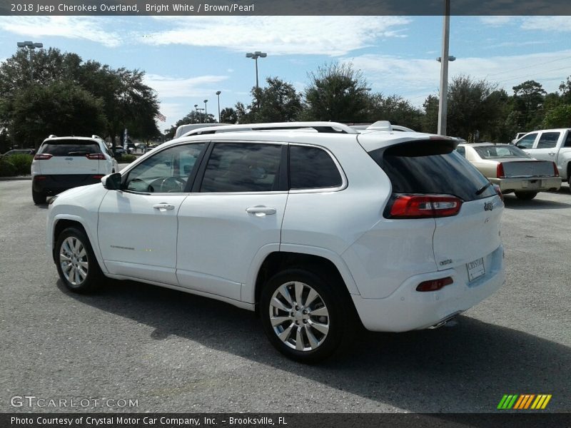 Bright White / Brown/Pearl 2018 Jeep Cherokee Overland