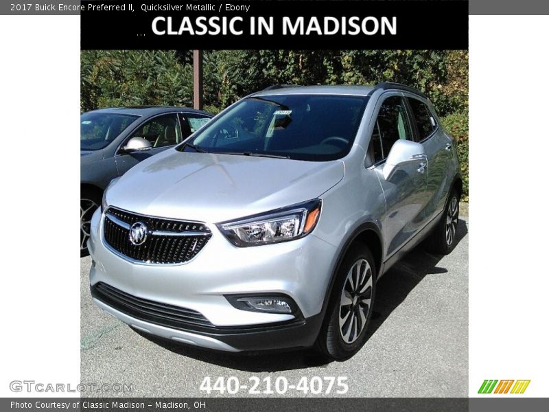 Quicksilver Metallic / Ebony 2017 Buick Encore Preferred II