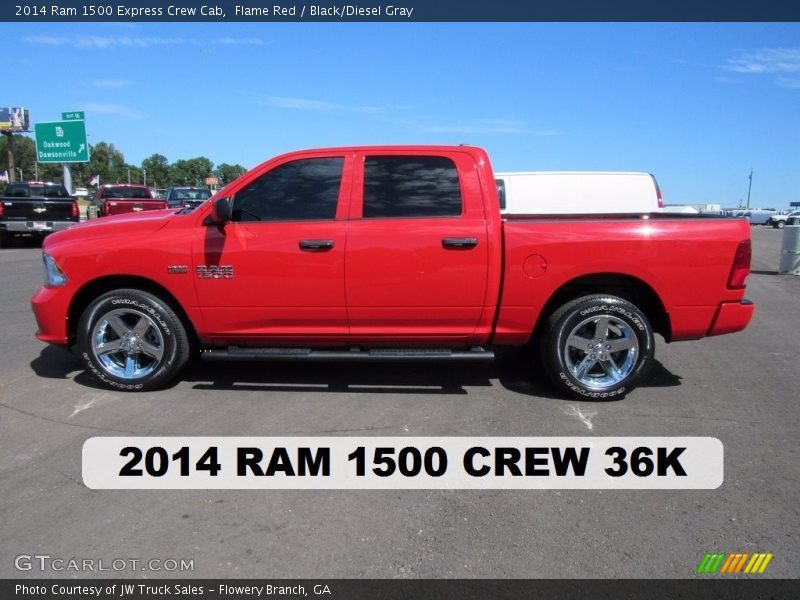 Flame Red / Black/Diesel Gray 2014 Ram 1500 Express Crew Cab