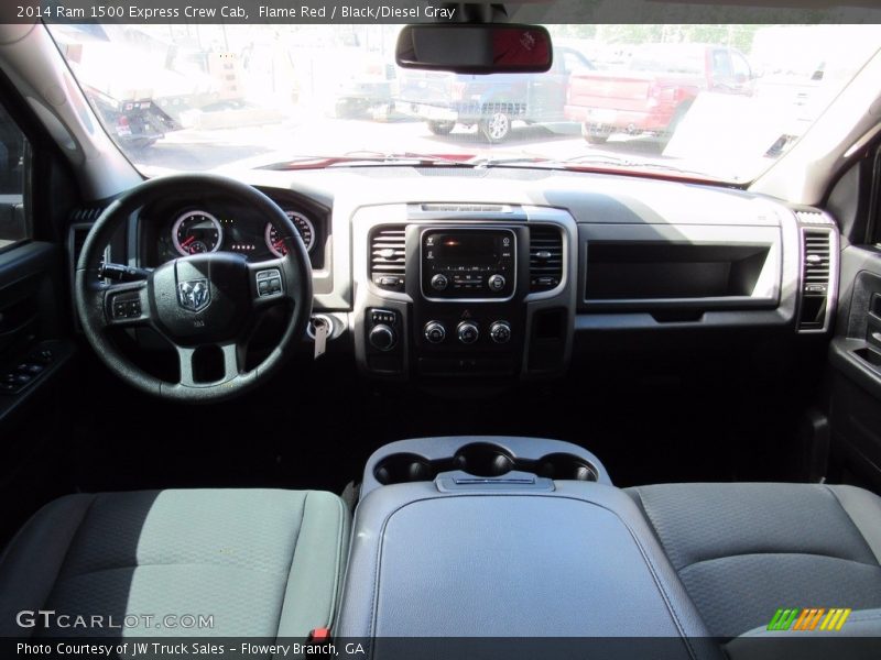 Flame Red / Black/Diesel Gray 2014 Ram 1500 Express Crew Cab