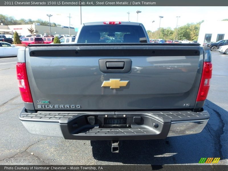 Steel Green Metallic / Dark Titanium 2011 Chevrolet Silverado 1500 LS Extended Cab 4x4