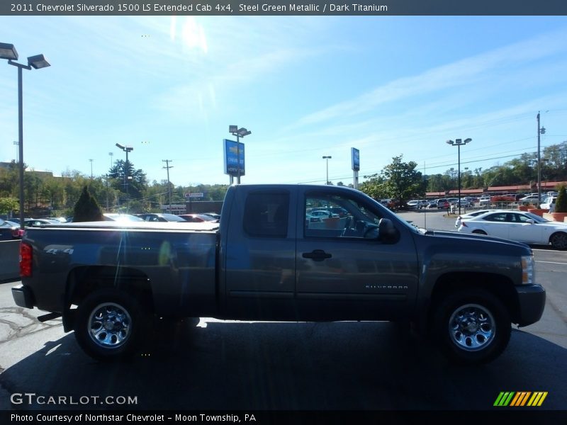 Steel Green Metallic / Dark Titanium 2011 Chevrolet Silverado 1500 LS Extended Cab 4x4