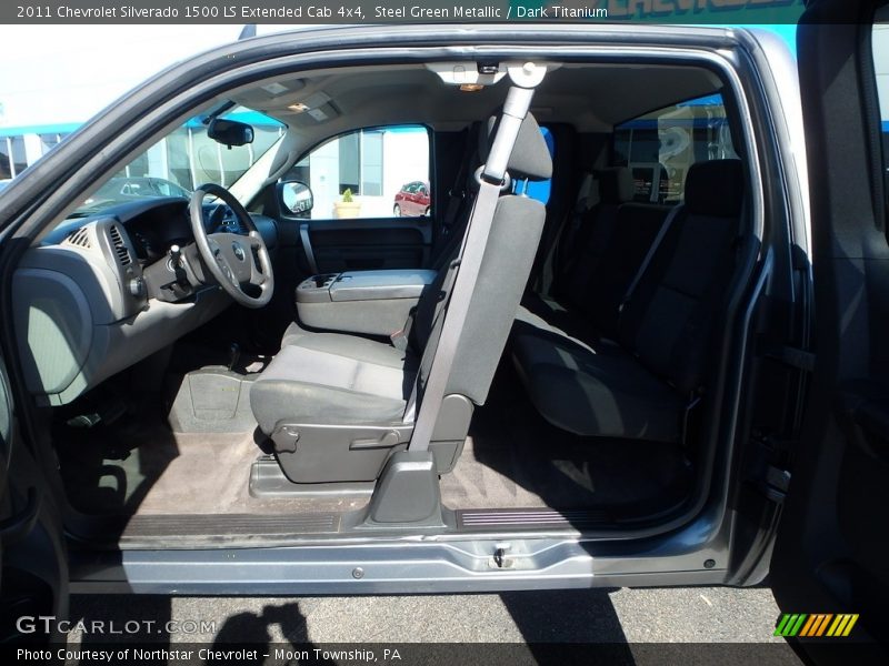 Steel Green Metallic / Dark Titanium 2011 Chevrolet Silverado 1500 LS Extended Cab 4x4