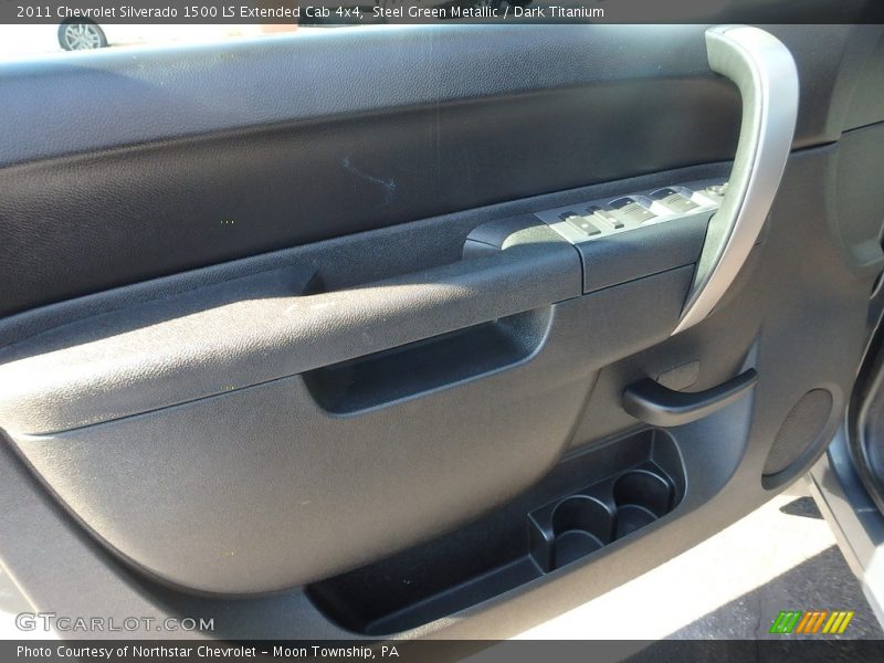 Steel Green Metallic / Dark Titanium 2011 Chevrolet Silverado 1500 LS Extended Cab 4x4